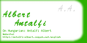 albert antalfi business card